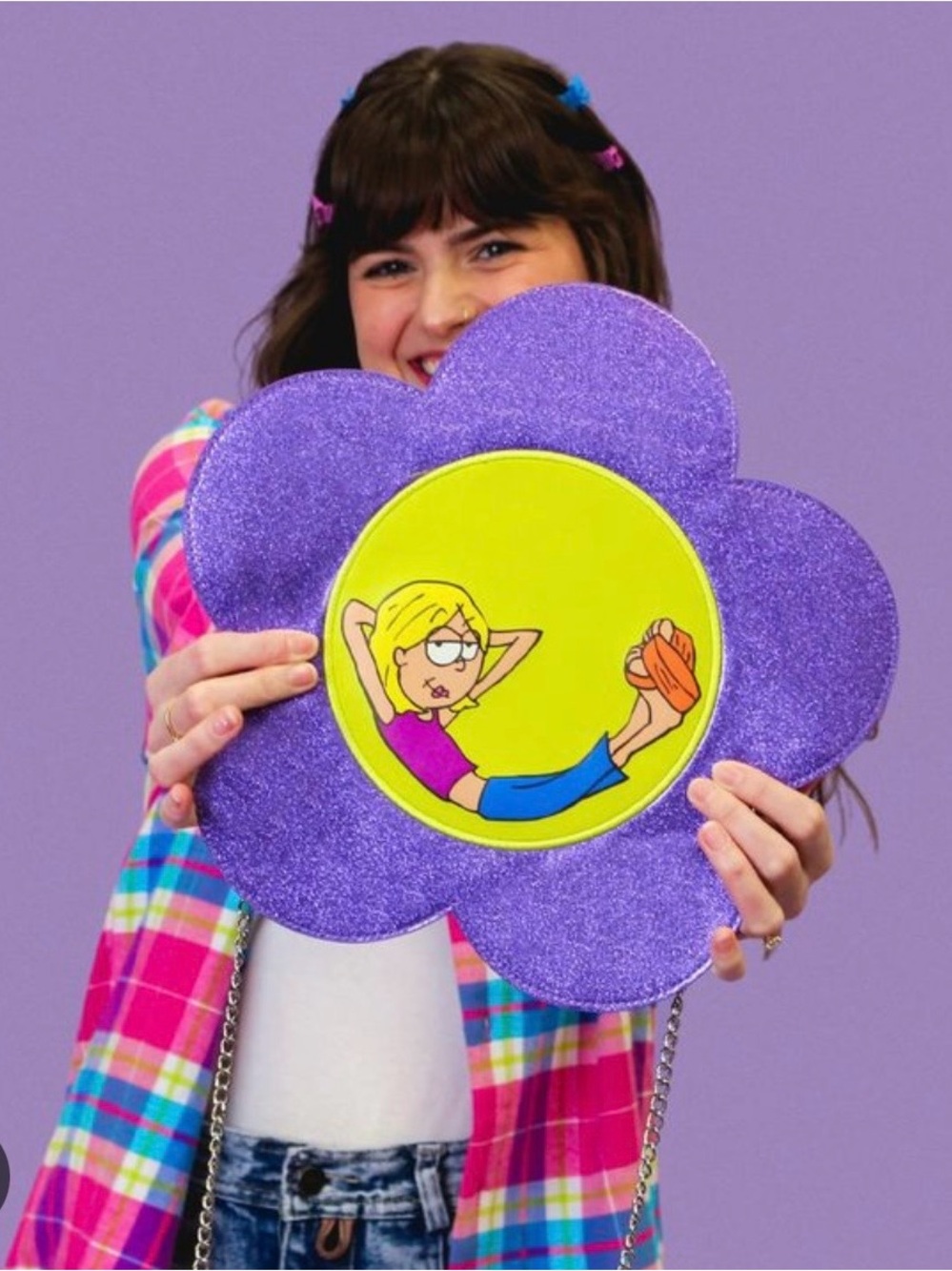 Lizzie McGuire Glitter Daisy Crossbody Bag- Cakeworthy